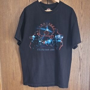Harley-Davidson Black and Blue Motorcycle Tee